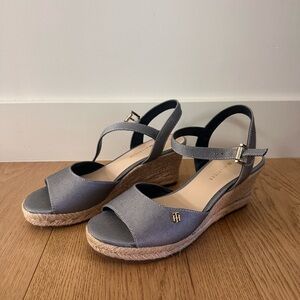 Tommy Hilfiger Silver Wedge Sandals